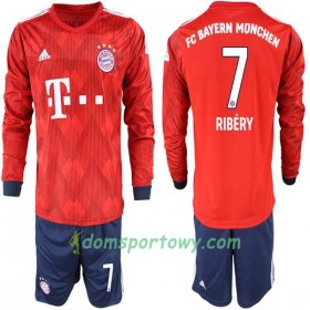 Koszulka Bayern Monachium Ribery 7 Dziecięcy Domowe Koszulki Piłkarskie 2018-2019 Długi Rękaw